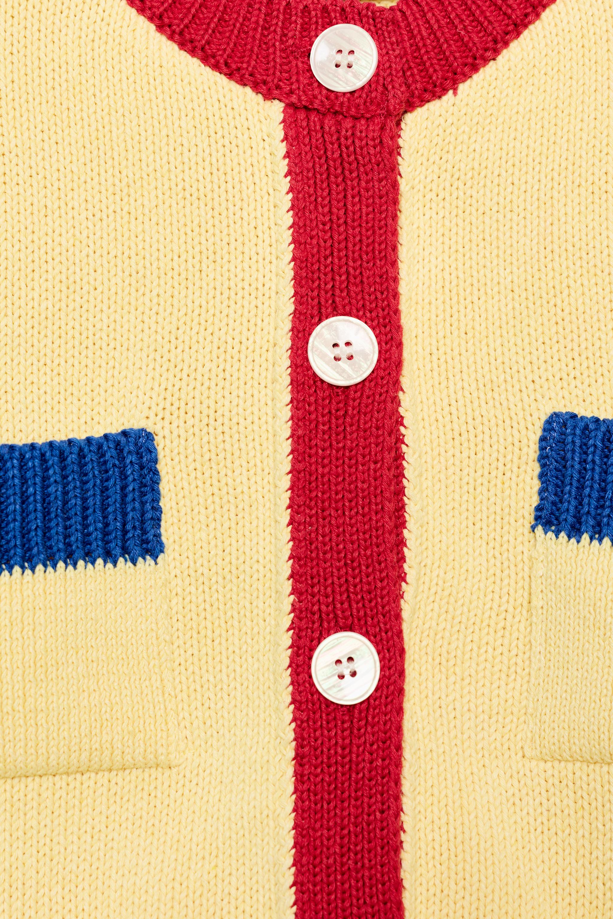 GILET EN MAILLE COLOR BLOCK